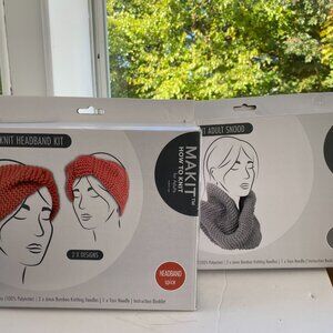 2 PK LEARN HOW TO KNIT ADULT HEADBAND & SNOOD KIT